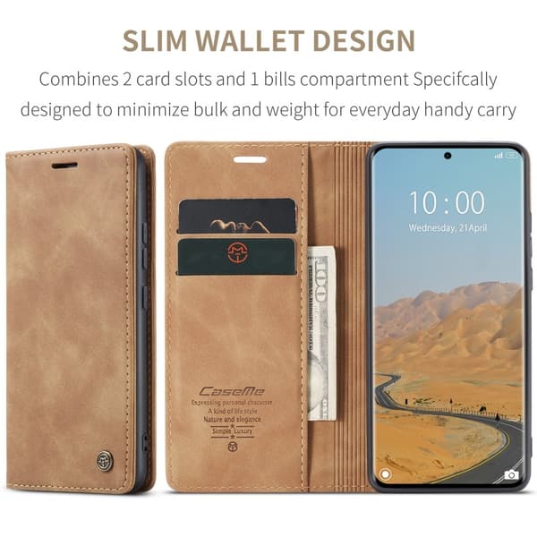 CASEME Redmi Note 14 Pro/Pro Plus 5G Fodral Flip Retro Läder