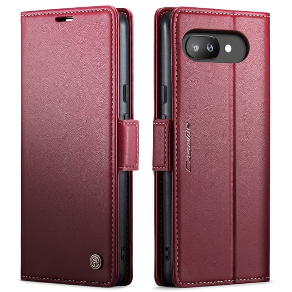 CASEME Google Pixel 9a Fodral RFID Läder Röd