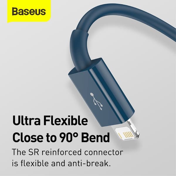 BASEUS 1.5 m 3in1 USB-C/Lightning/MicroUSB Blå