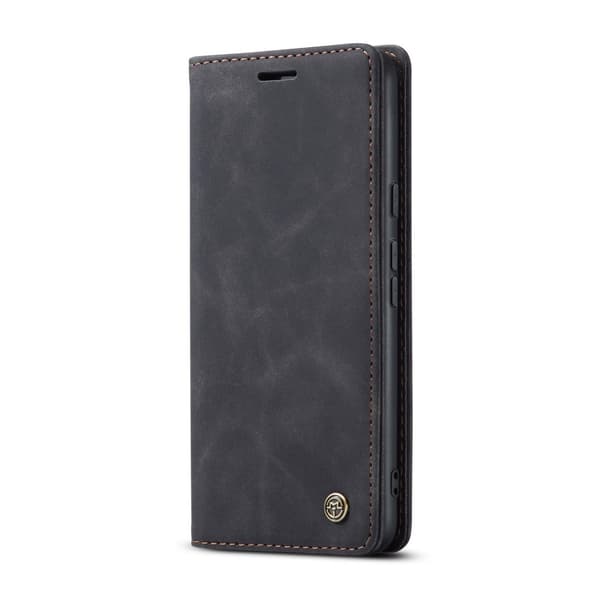 CASEME Google Pixel 9a Fodral Flip Retro Läder Svart