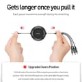 Miniatyrbild 4 av 6: Basues 1.2 m 3in1 USB-C / Lightning / MicroUSB Retractable Svart
