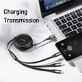 Miniatyrbild 2 av 6: Basues 1.2 m 3in1 USB-C / Lightning / MicroUSB Retractable Svart