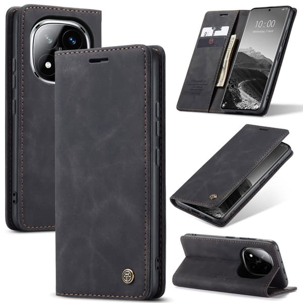 CASEME Redmi Note 14 Pro/Pro Plus 5G Fodral Flip Retro Läder