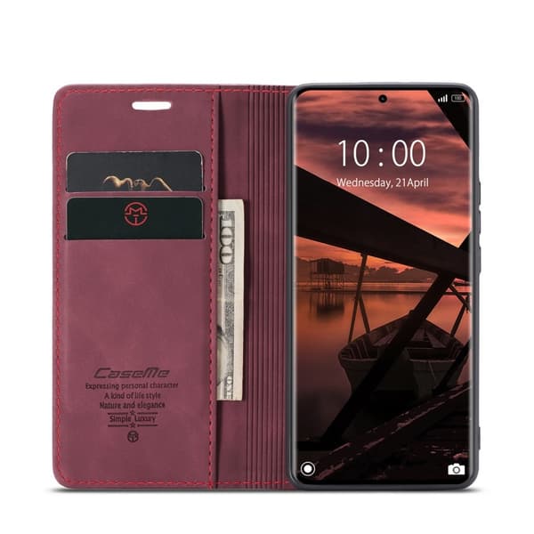 CASEME Redmi Note 14 Pro/Pro Plus 5G Fodral Flip Retro Läder