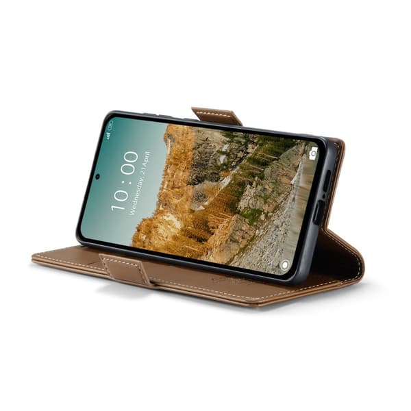 CASEME Xiaomi Redmi Note 14 5G Fodral RFID Läder Brun