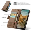 Miniatyrbild 6 av 6: CASEME Xiaomi Redmi Note 14 5G Fodral RFID Läder Brun