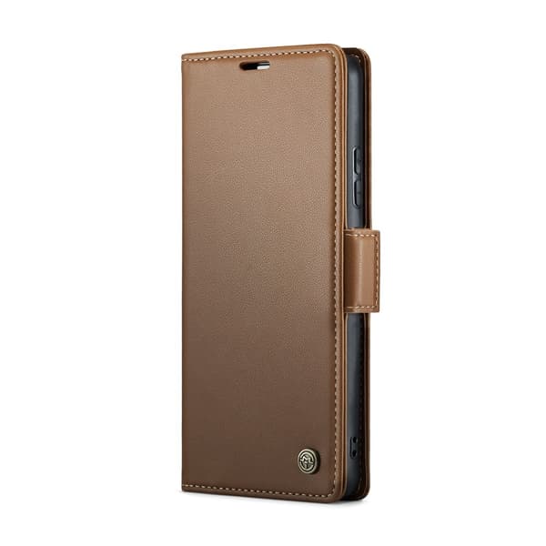 CASEME Xiaomi Redmi Note 14 5G Fodral RFID Läder Brun