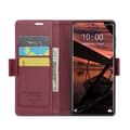 Miniatyrbild 3 av 6: CASEME Redmi Note 14 Pro/Pro Plus 5G Fodral RFID Läder Röd