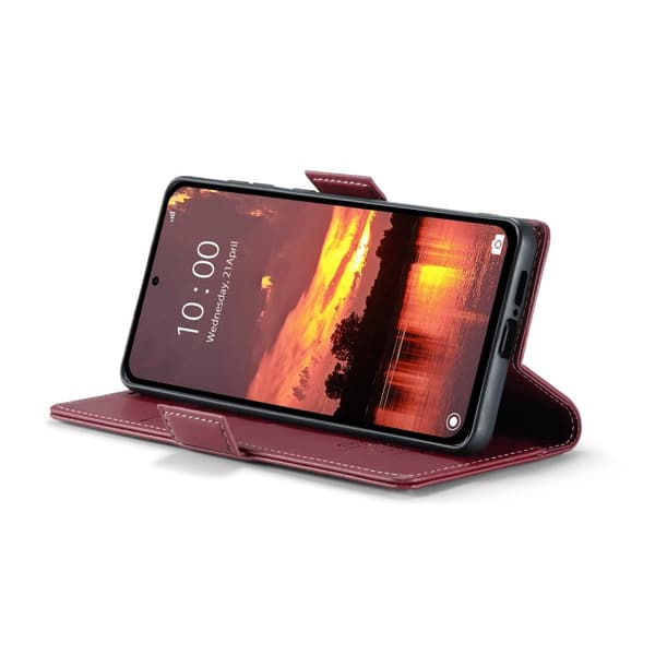 CASEME Xiaomi Redmi Note 14 5G Fodral RFID Läder Röd