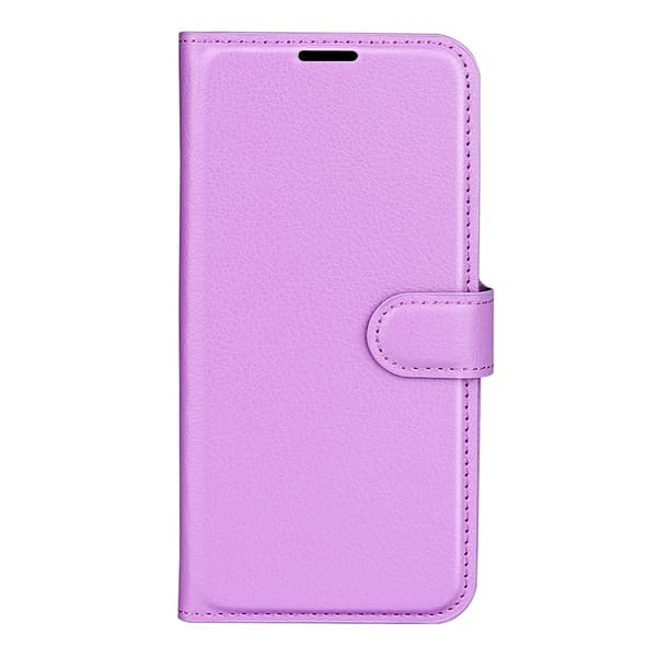 Google Pixel 9a Fodral Litchi Läder Lila