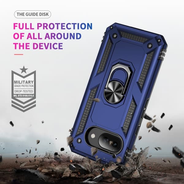 Google Pixel 9a Skal Shockproof Hybrid Ring Blå