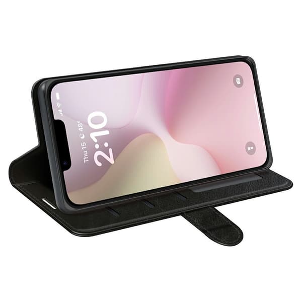 iPhone 16e Fodral Crazy Horse Läder Svart