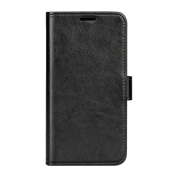 iPhone 16e Fodral Crazy Horse Läder Svart
