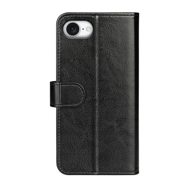 iPhone 16e Fodral Crazy Horse Läder Svart