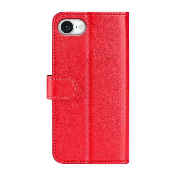 iPhone 16e Fodral Crazy Horse Läder Röd