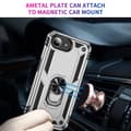 Miniatyrbild 2 av 6: iPhone 16e Skal Shockproof Hybrid Ring Silver