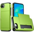 Miniatyrbild 1 av 6: iPhone 16e Skal Hybrid Med Kortfack Grön