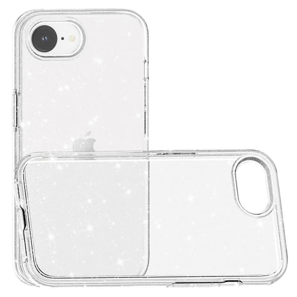 iPhone 16e Skal Glitter Shockproof Transparent