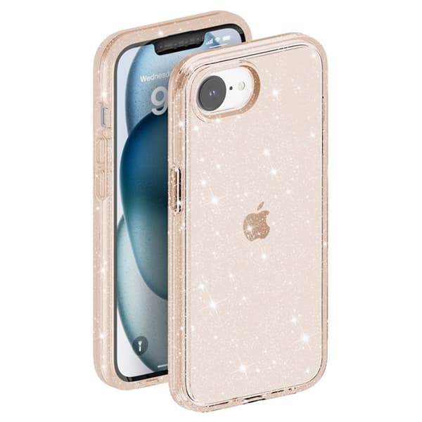 iPhone 16e Skal Glitter Shockproof Guld