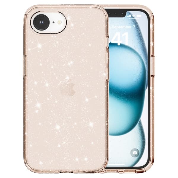 iPhone 16e Skal Glitter Shockproof Guld