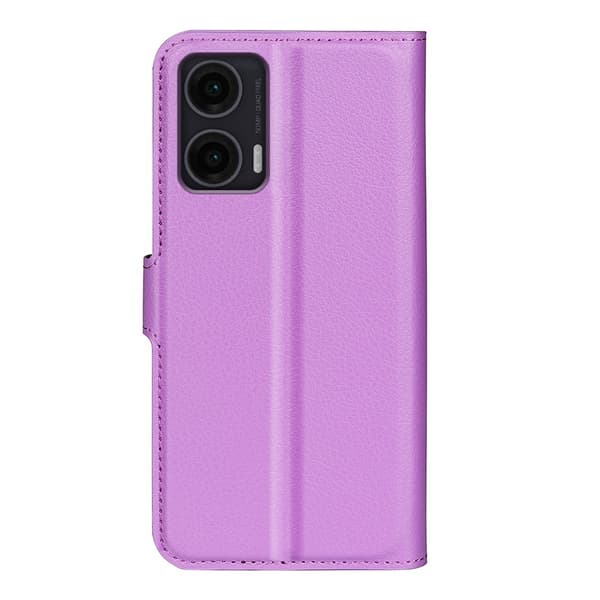Motorola Moto G35 5G Fodral Litchi Läder Lila