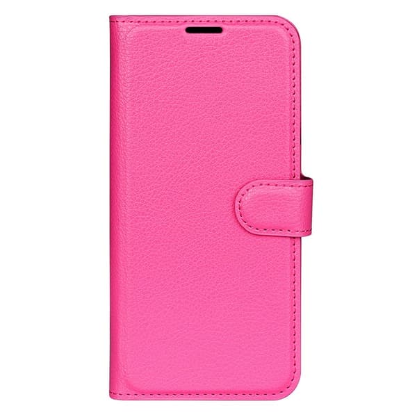 Motorola Moto G35 5G Fodral Litchi Läder Rosa