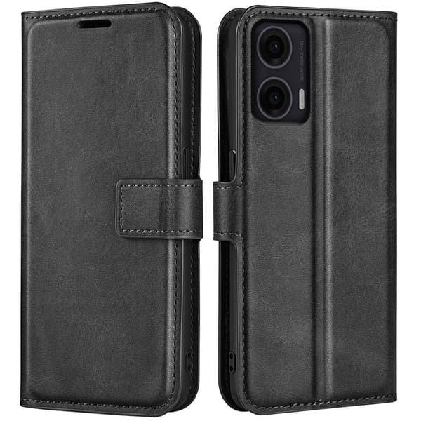 Motorola Moto G35 5G Fodral Läder Svart