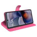 Miniatyrbild 3 av 6: Motorola Moto G55 5G Fodral Litchi Läder Rosa