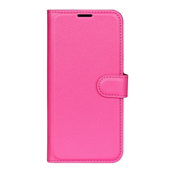 Motorola Moto G55 5G Fodral Litchi Läder Rosa