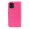 Miniatyrbild 6 av 6: Motorola Moto G55 5G Fodral Litchi Läder Rosa