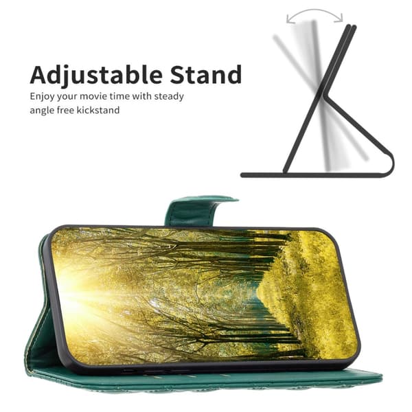 Motorola Moto G55 5G Fodral Diamond Läder Grön