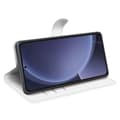 Miniatyrbild 3 av 6: Samsung Galaxy S25 Plus Fodral Litchi Läder Vit