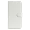 Miniatyrbild 5 av 6: Samsung Galaxy S25 Plus Fodral Litchi Läder Vit