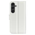 Miniatyrbild 6 av 6: Samsung Galaxy S25 Plus Fodral Litchi Läder Vit