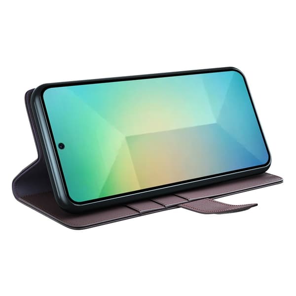 Samsung Galaxy S25 Fodral Premium Äkta Läder Brun