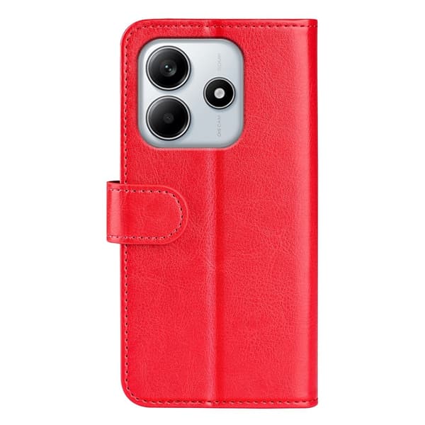 Xiaomi Redmi Note 14 4G Fodral Crazy Horse Läder Röd