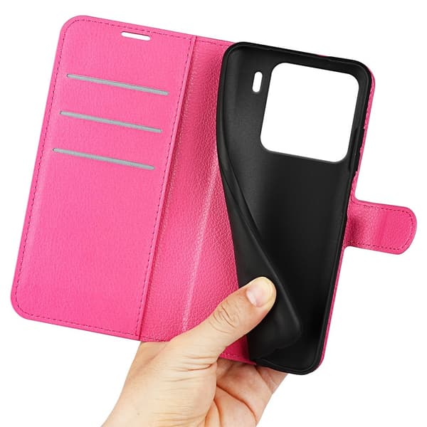 Xiaomi 15 Fodral Litchi Läder Rosa