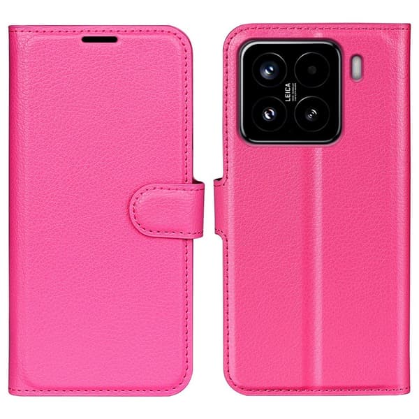 Xiaomi 15 Fodral Litchi Läder Rosa
