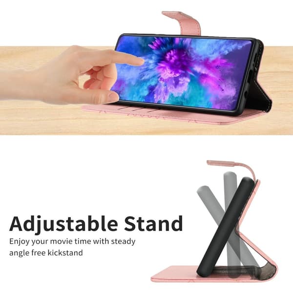 Xiaomi 15 Ultra Fodral Läder Rhombus Rosa