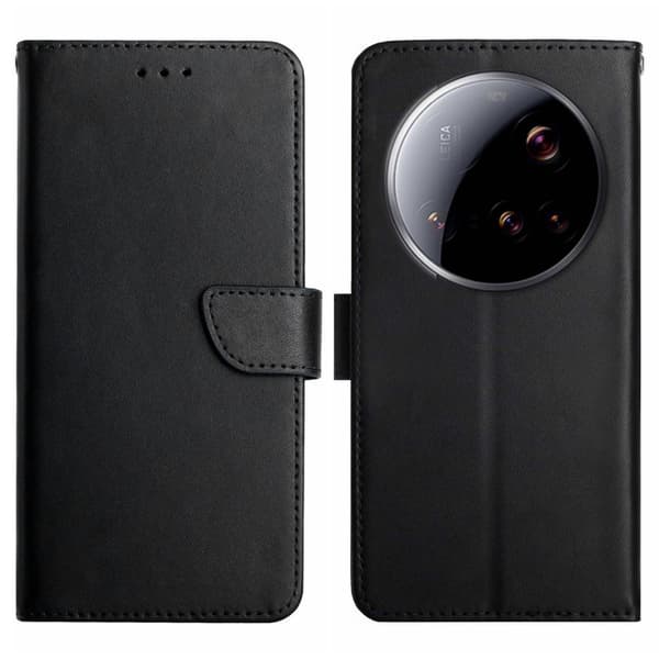 Xiaomi 15 Ultra Fodral Äkta Läder Svart