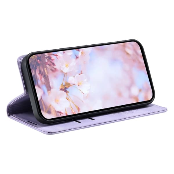 Xiaomi Redmi Note 14 4G Fodral Flip Mandala Läder Lila