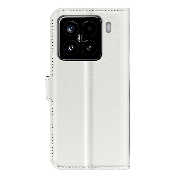 Xiaomi 15 Fodral Litchi Läder Vit