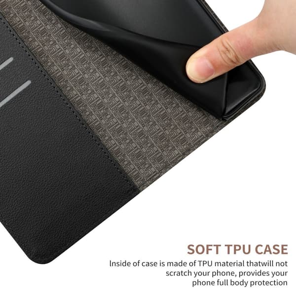 Xiaomi 15 Ultra Fodral Läder Rhombus Svart