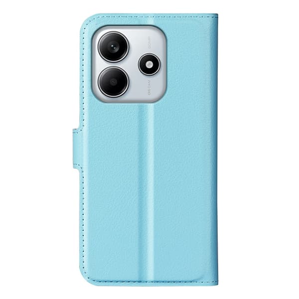 Xiaomi Redmi Note 14 4G Fodral Litchi Läder Blå