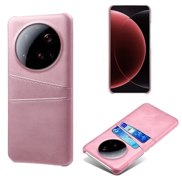 Xiaomi 15 Ultra Läderbelagt Skal Med Kortfack Roséguld