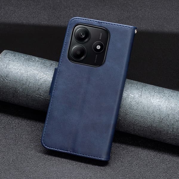 Xiaomi Redmi Note 14 4G Fodral Läder Solid Shark Blå