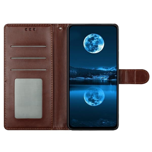 Xiaomi Redmi Note 14 5G Plånboksfodral Läder Brun