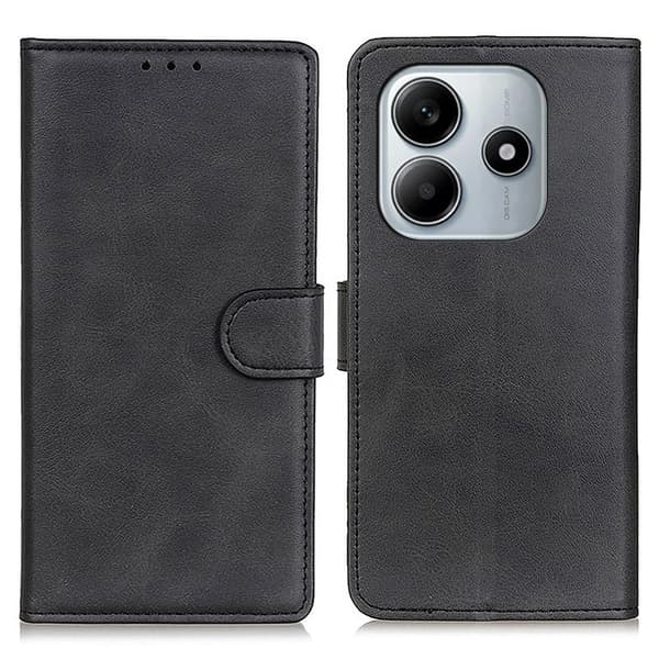 Xiaomi Redmi Note 14 4G Fodral Läder Svart