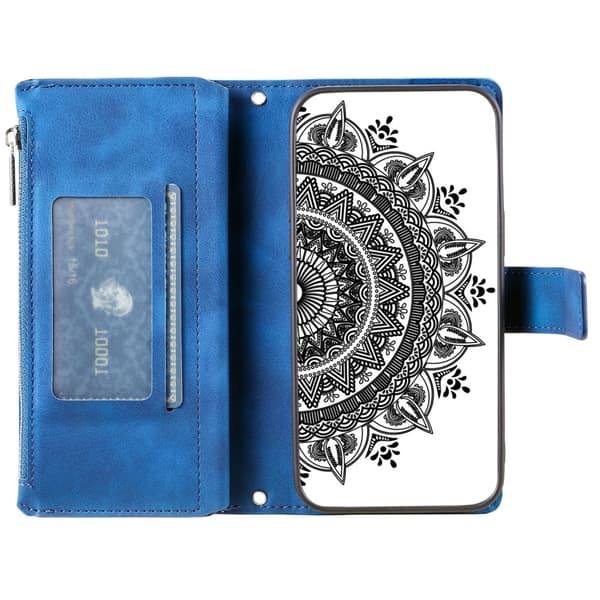 Xiaomi Redmi Note 14 5G Fodral Mandala Läder Blå