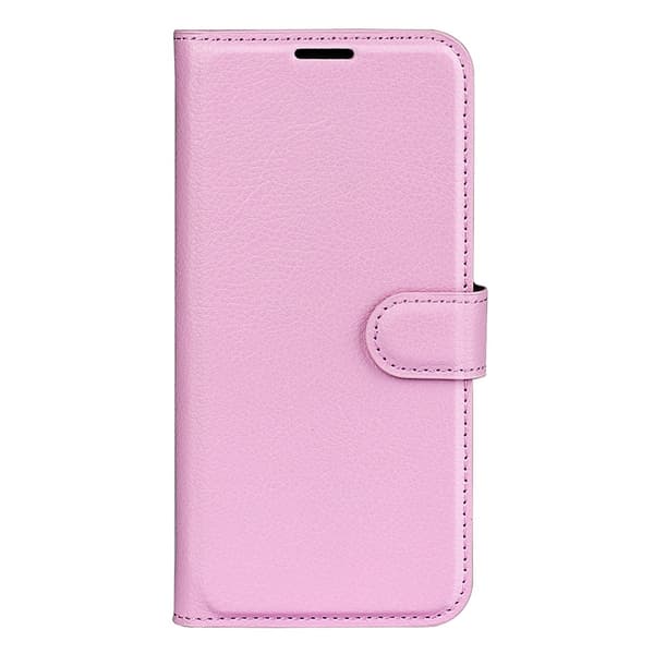 Xiaomi Redmi Note 14 5G Fodral Litchi Läder Ljus Rosa